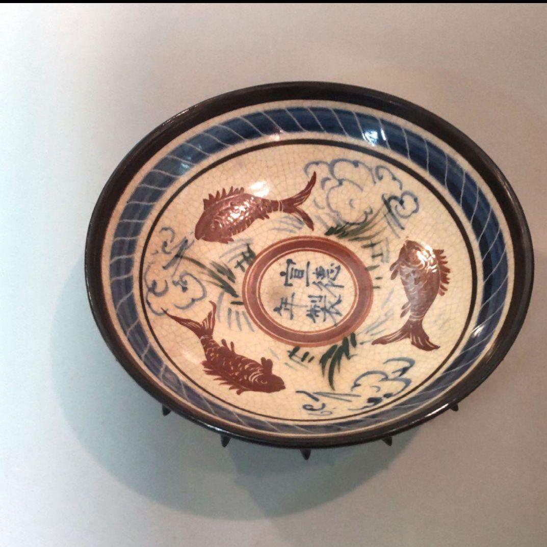 81Z366陶芸 鉢 色絵鉢 中国美術 古美術 骨董 茶道具陶芸