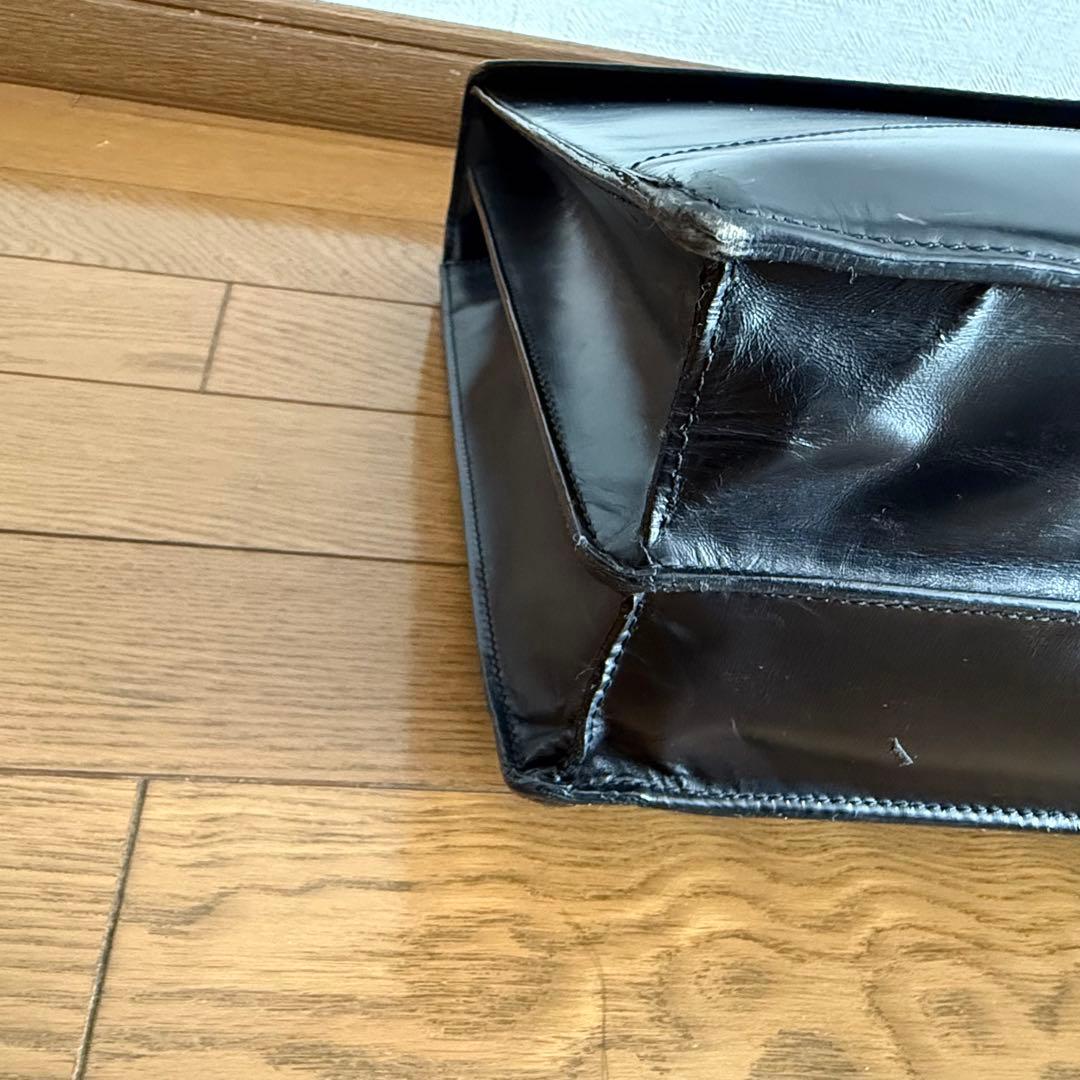 【美品】ロエベ　アナグラム　ディプロマティコ　ビジネスバッグ　ロゴ型押し　レザー