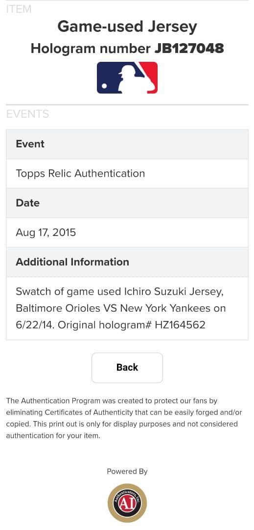 【激レア】イチロー 実使用ユニフォーム封入 ジャージカード topps