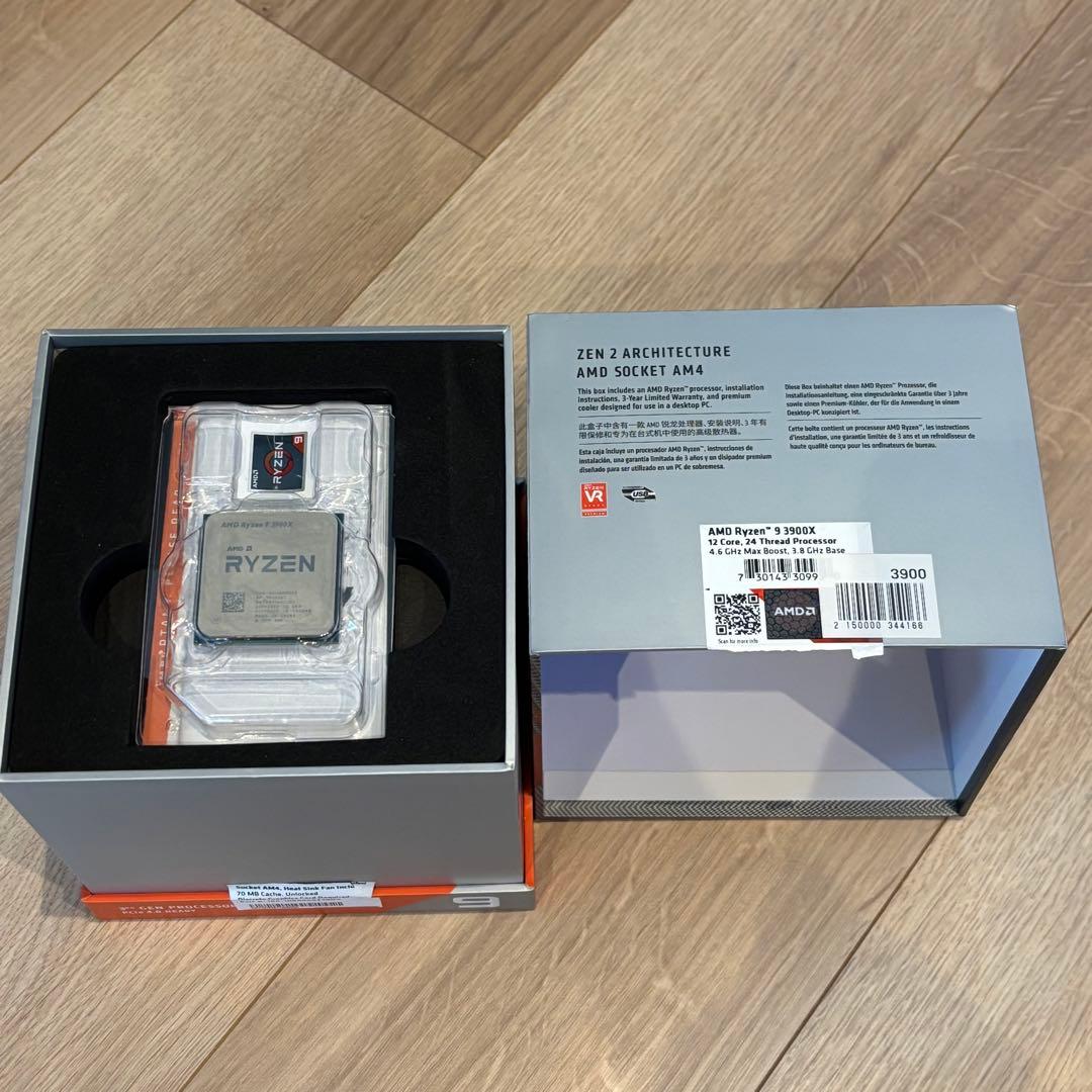 AMD Ryzen 9 3900X マザーボード、メモリ128GB セット