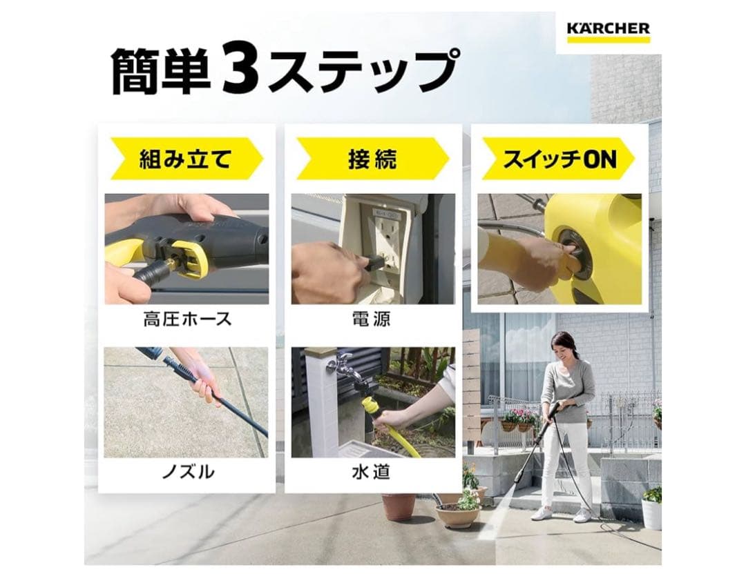 KARCHER 高圧洗浄機 K2 サイレント & MJJC 泡フォームガン