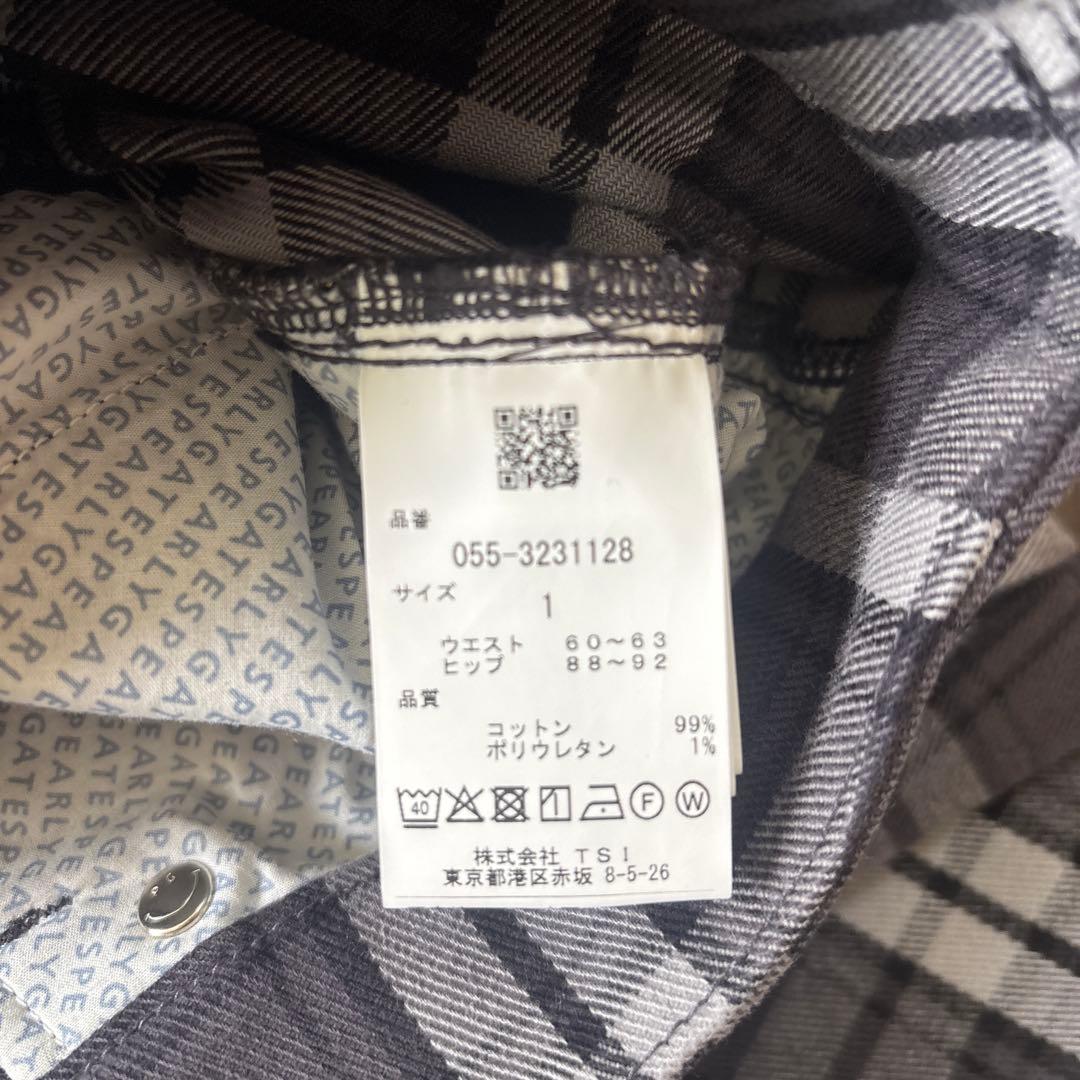 新品♪29.800円　PEARLY GATES チェック柄 ゴルフパンツ　１M