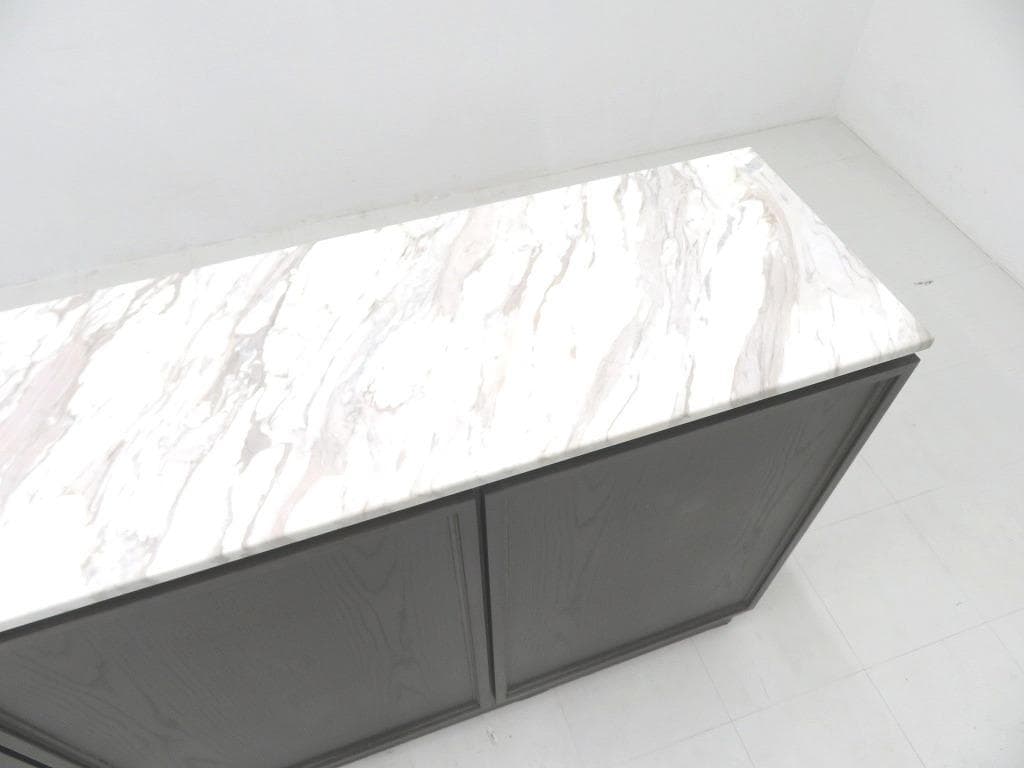 展示品　大理石　オーク材　受付カウンター　キッチンカウンター　キャビネット