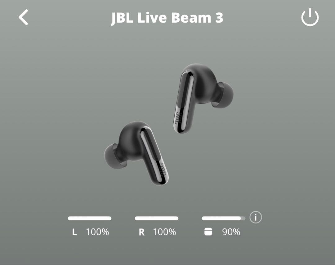 【保証期限内】JBL LIVE BEAM 3 ノイズキャンセリングイヤホン