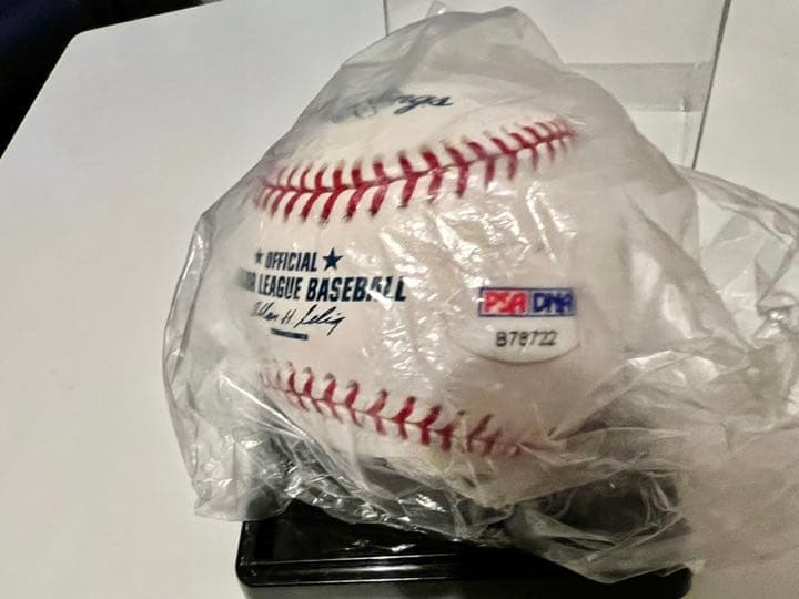 [MLB]松井秀喜選手と松井稼頭央選手ダブルサインボール(証明書付き)