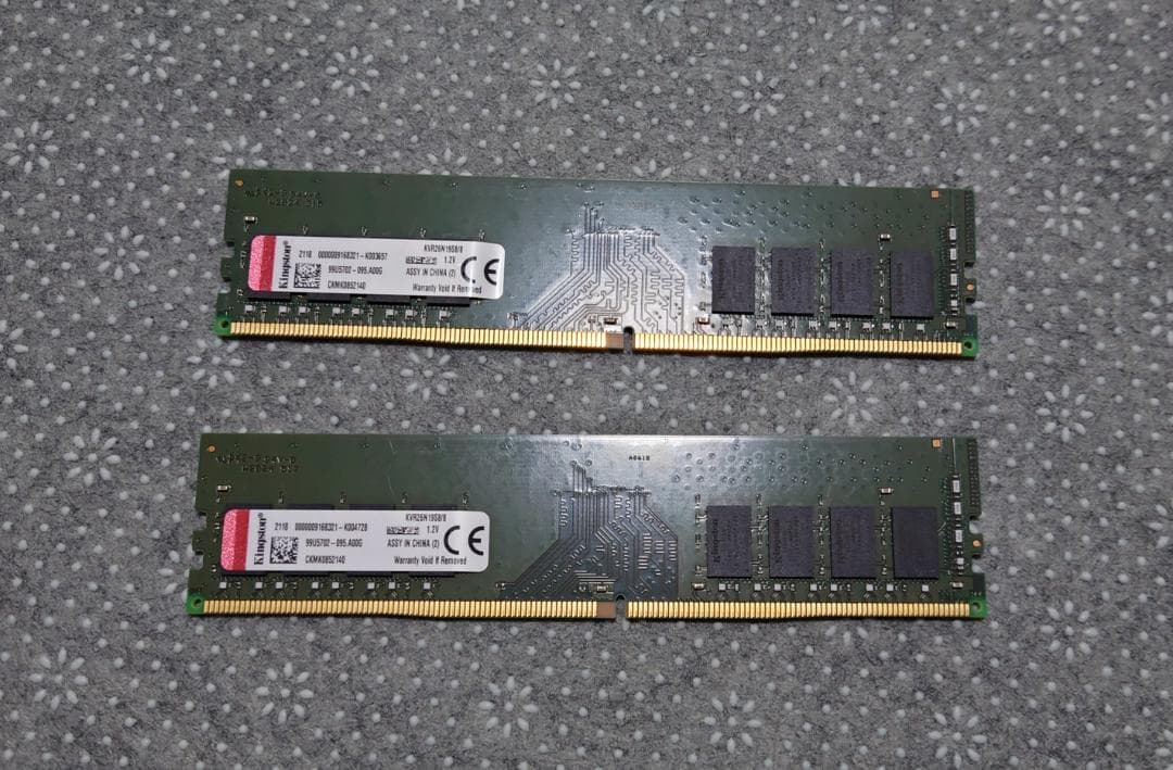 Kingston 16GB DDR4 メモリー 2666MHz 8GB×2枚