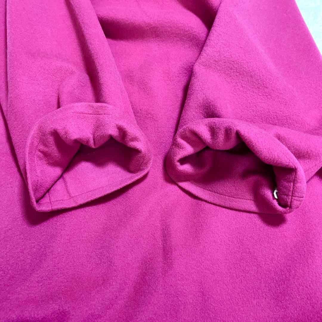 超希少✨イヴサンローラン YSL ウールコート フーデッドコート ピンク M