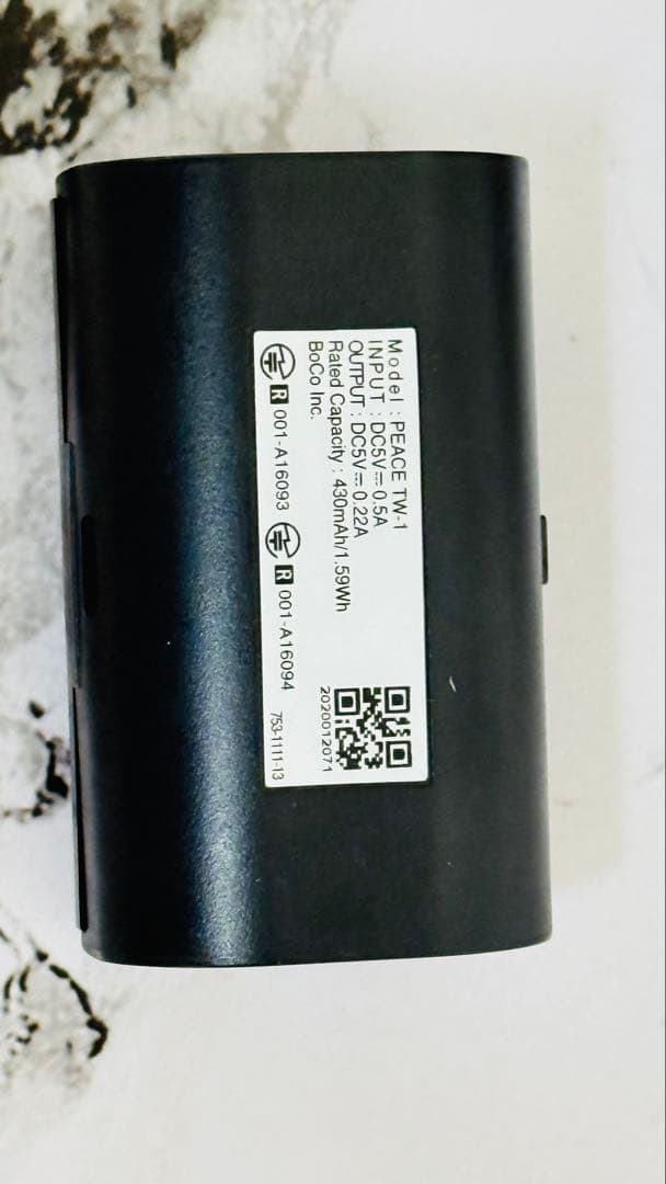 イヤホン boco earsopen PEACE TW-1 BLACK