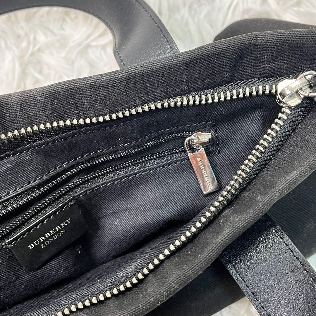 希少✨バーバリー ミニボストン ハンドバッグ キャンバス×レザー ノバチェック