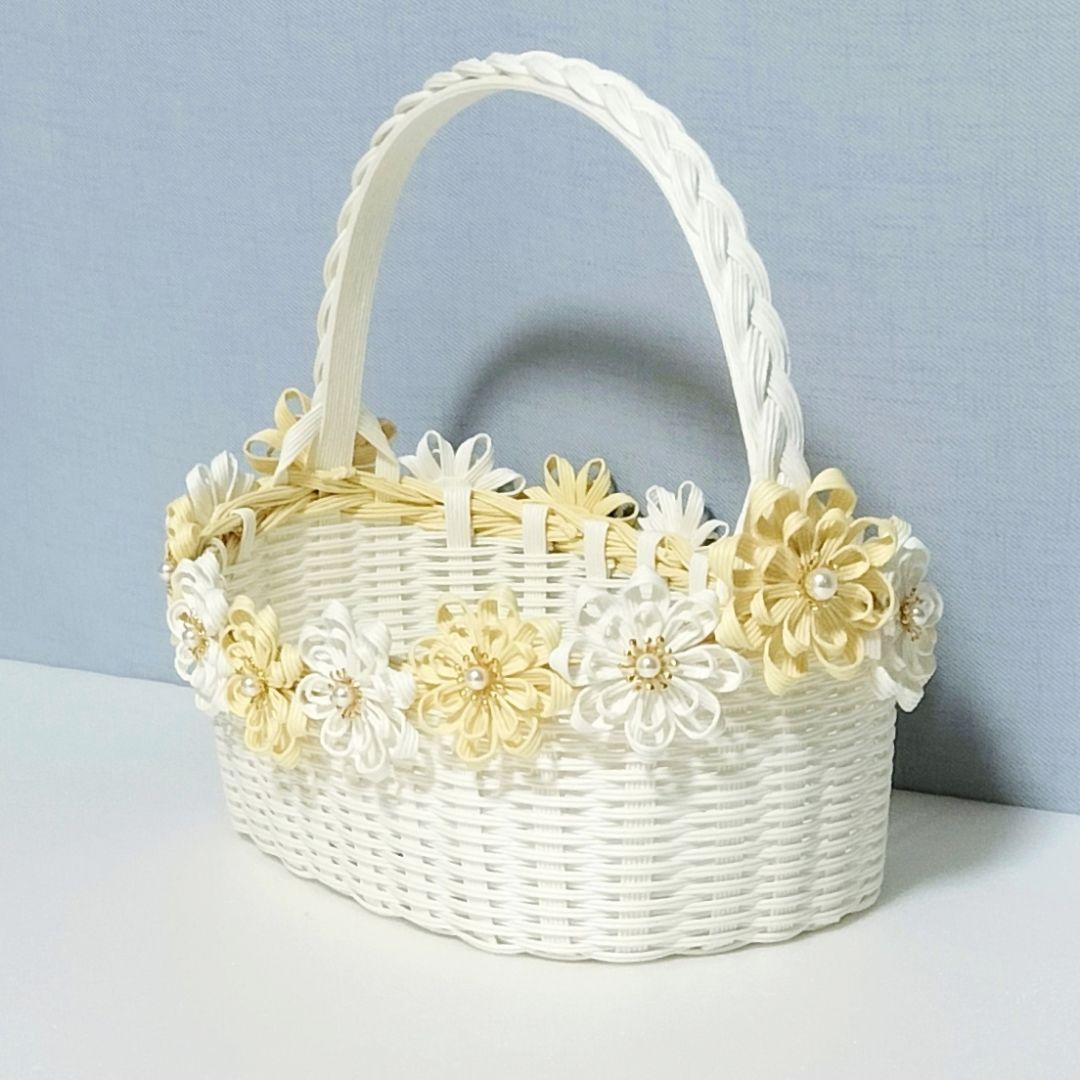 かご バスケット 中•横 エコクラフト 結婚式 トイレットペーパー収納 小物入れ