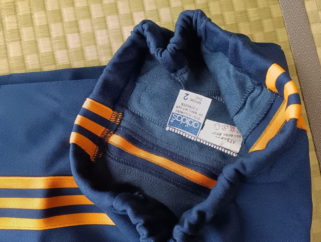 adidas ジャージ上下セット サイズ2 オレンジ/ネイビー