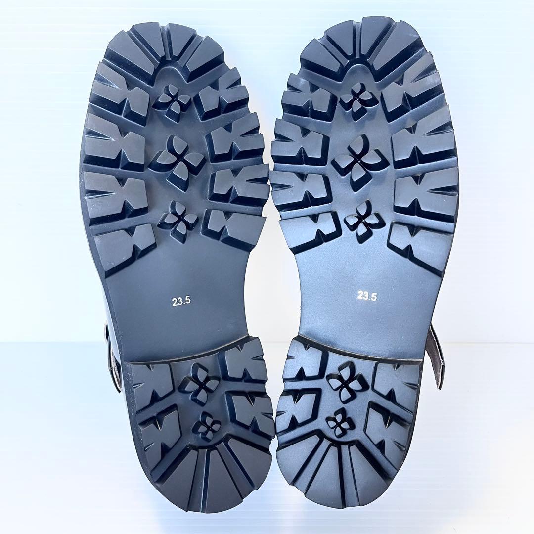 未使用✨ 【 北欧、暮らしの道具店 】 Tストラップシューズ 本革 黒 23.5