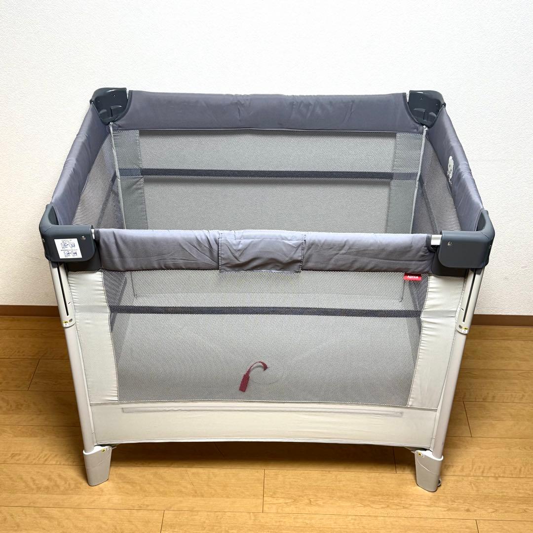 ⭐️ほぼ未使用⭐️ aprica ココネルエアー　AB グレーベアー　ベビーベッド