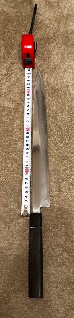 柳刃包丁 36cm 片刃 白二鋼 黒檀柄