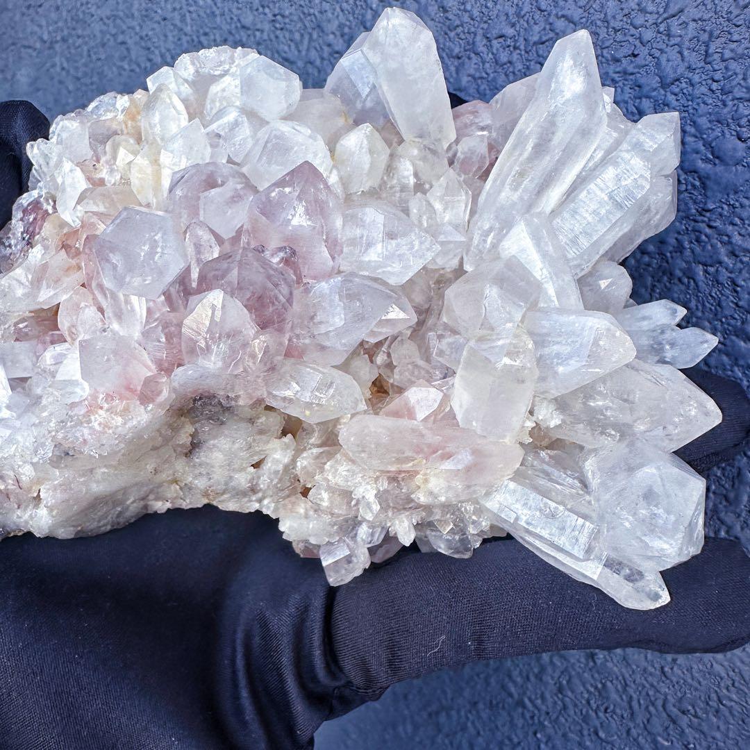 希少❗️高品質❗️超綺麗♡レインボー☆ヒマラヤ水晶 クラスター超強いパワーA1363