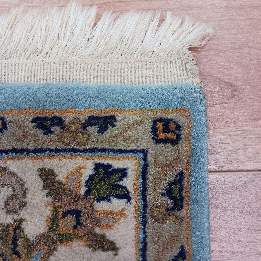 Y3135 高級トルコ絨毯 ウール 手織り 160×93㎝ 小花柄