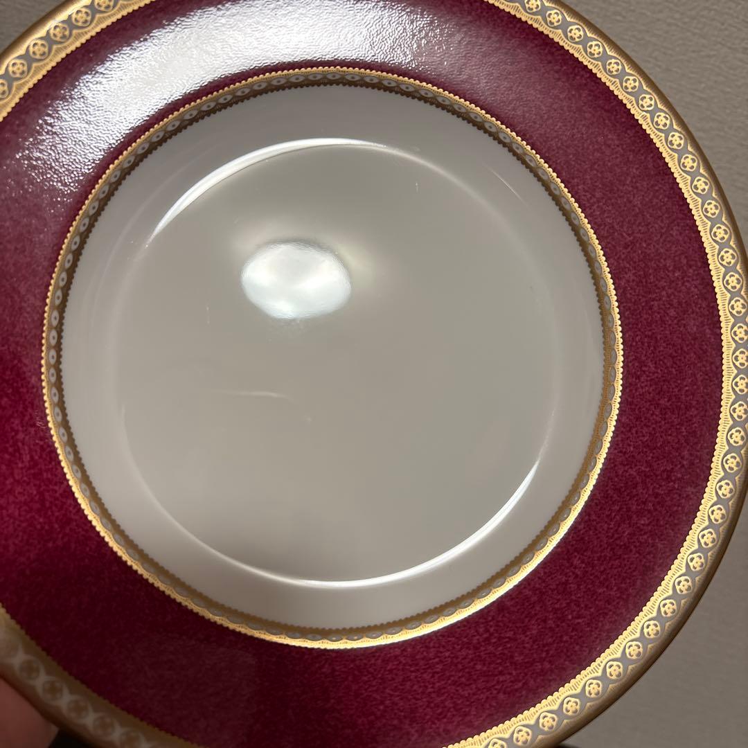 ウェッジウッド　ユーランダー　パウダールビー　デザートプレート　20.5cm