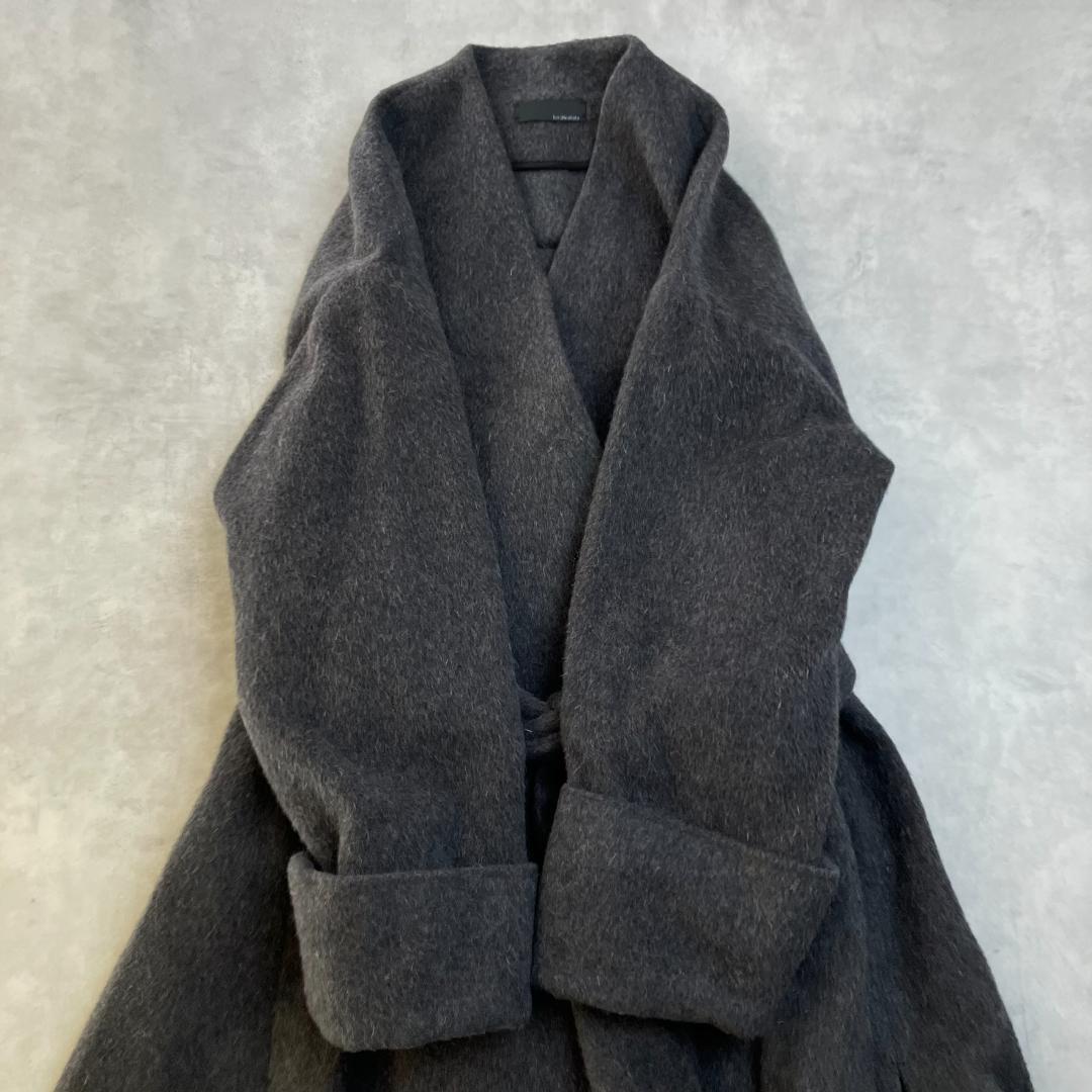 美品　スタイリング　ケイシラハタ　シャギーウールノーカラーボリュームコート754