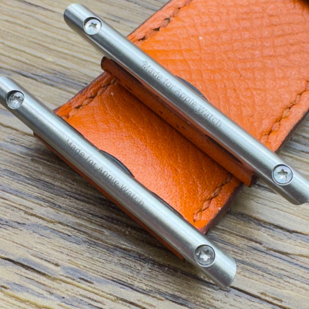 2747 Apple Watch エルメス　オレンジ　エプソンフー　レザーバンド