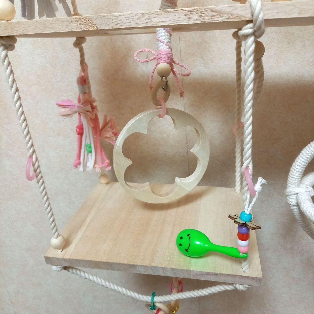 流木　三段 バードアスレチック　螺旋パーチ　球体アスレチック　大型M　No212