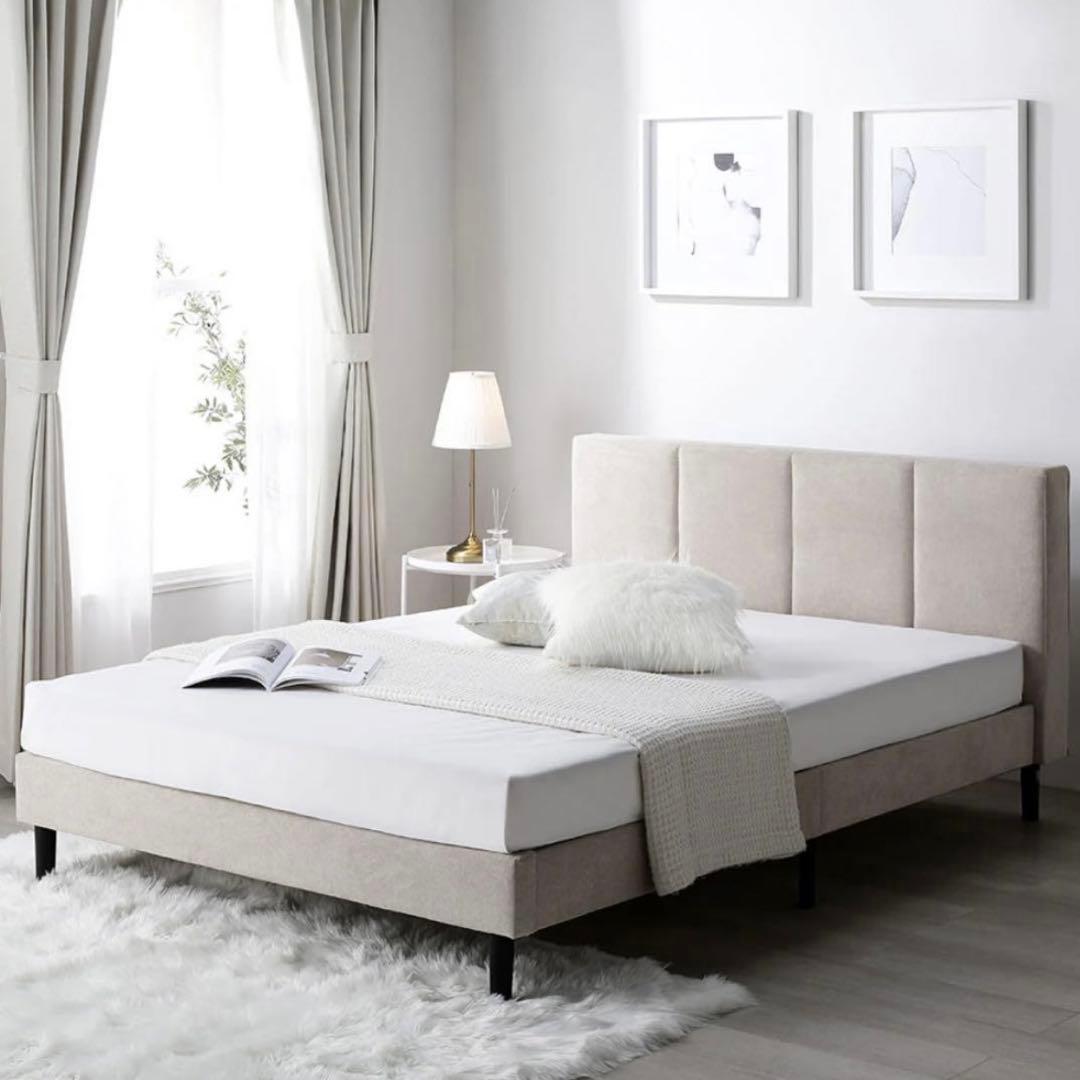 限定値下げ！！ベージュ セミダブル ベッドフレーム　複数購入割引