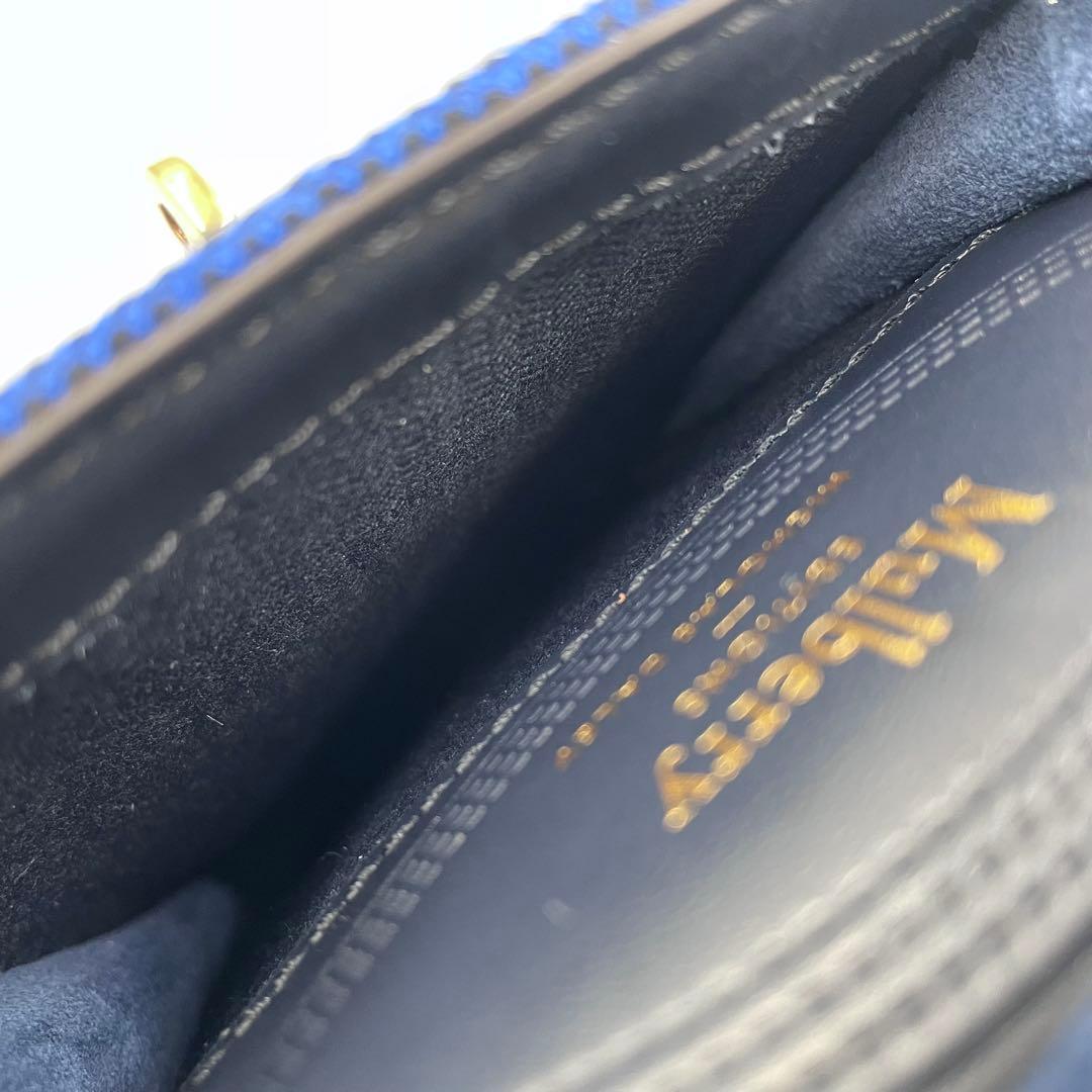 《未使用級》マルベリー ニコラスデイリー コラボ ショルダー スマホバッグ 紺系