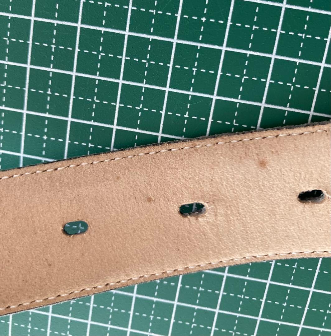 CHANEL ブラックレザーベルト ゴールドバックル