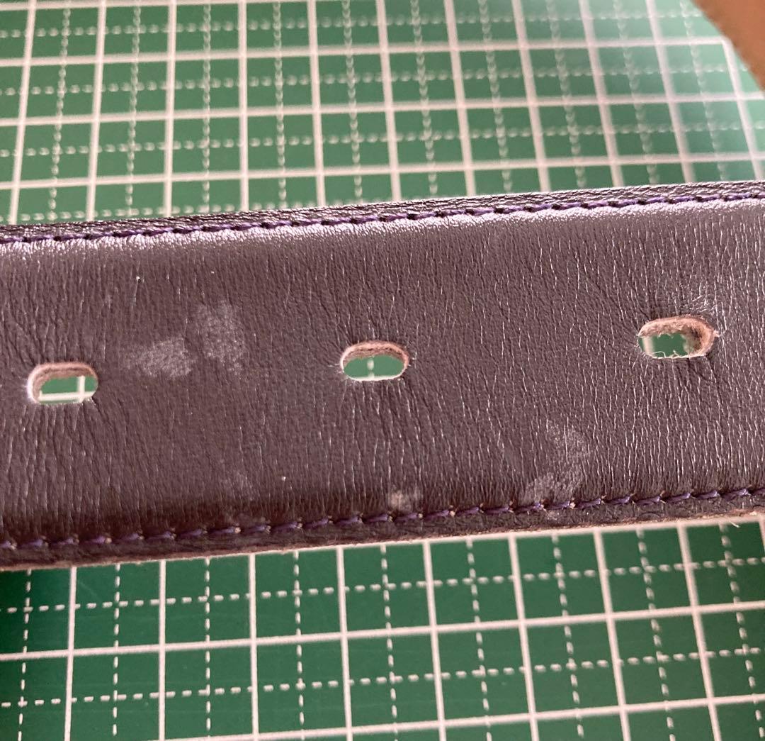 CHANEL ブラックレザーベルト ゴールドバックル