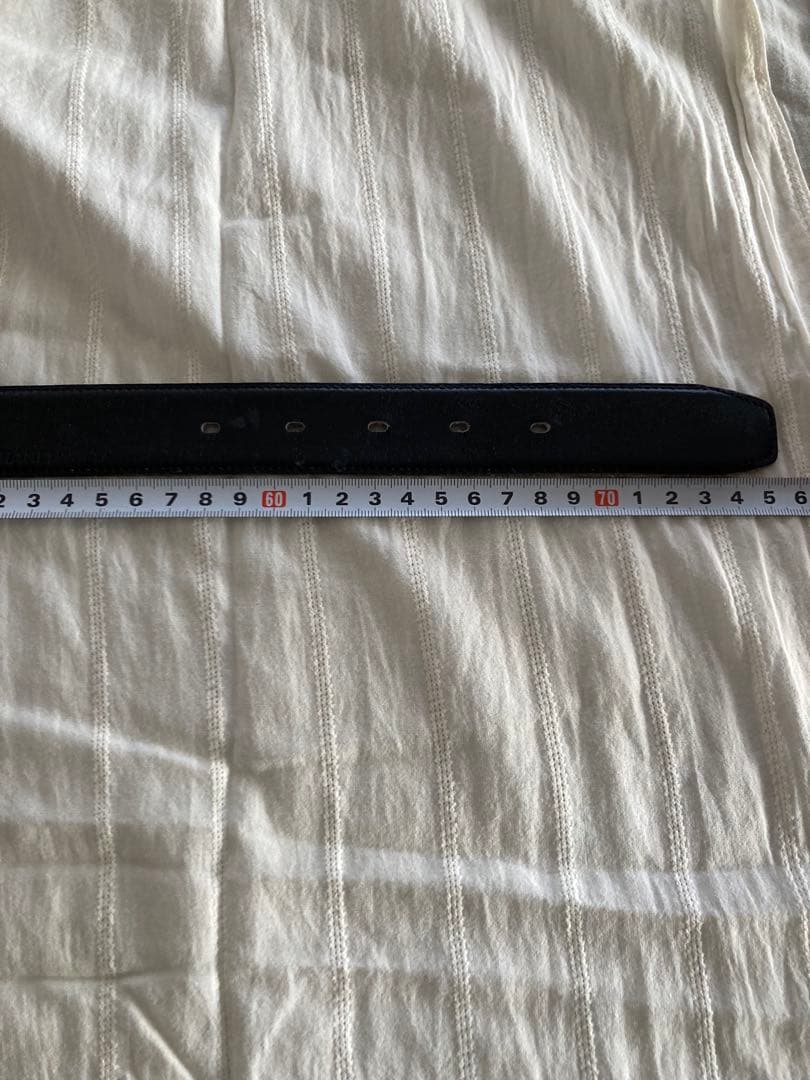 CHANEL ブラックレザーベルト ゴールドバックル