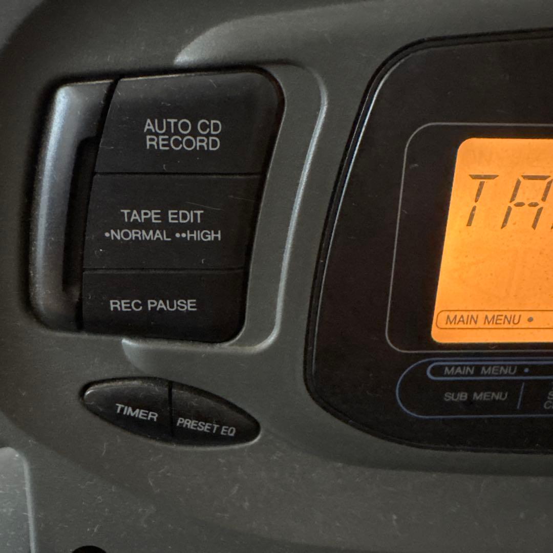 PanasonicポータブルCDプレーヤー Wカセット 電池でコードレス可