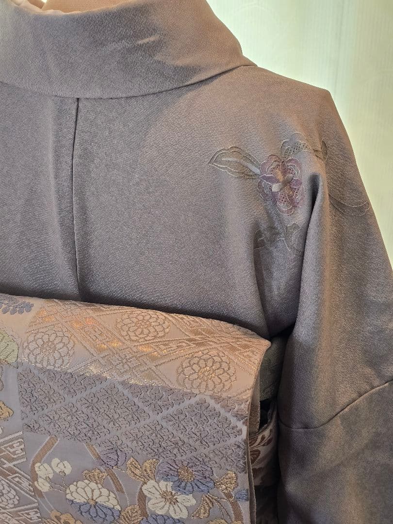 汕頭刺繍　４点フルセット　蘇州刺繍　高級訪問着　トールサイズ　唐織　高級袋帯