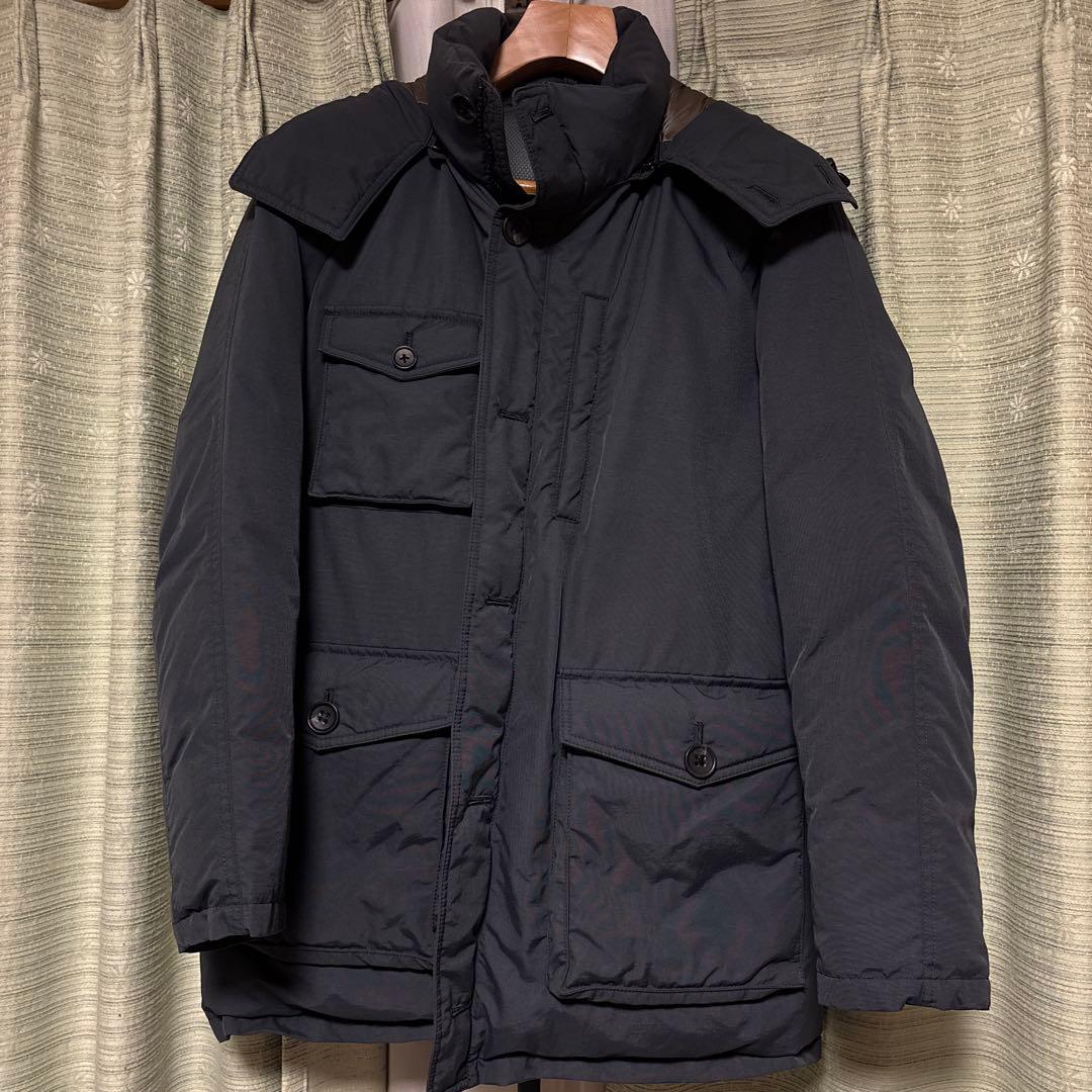 ZANTER フード付きダウンジャケット ネイビー