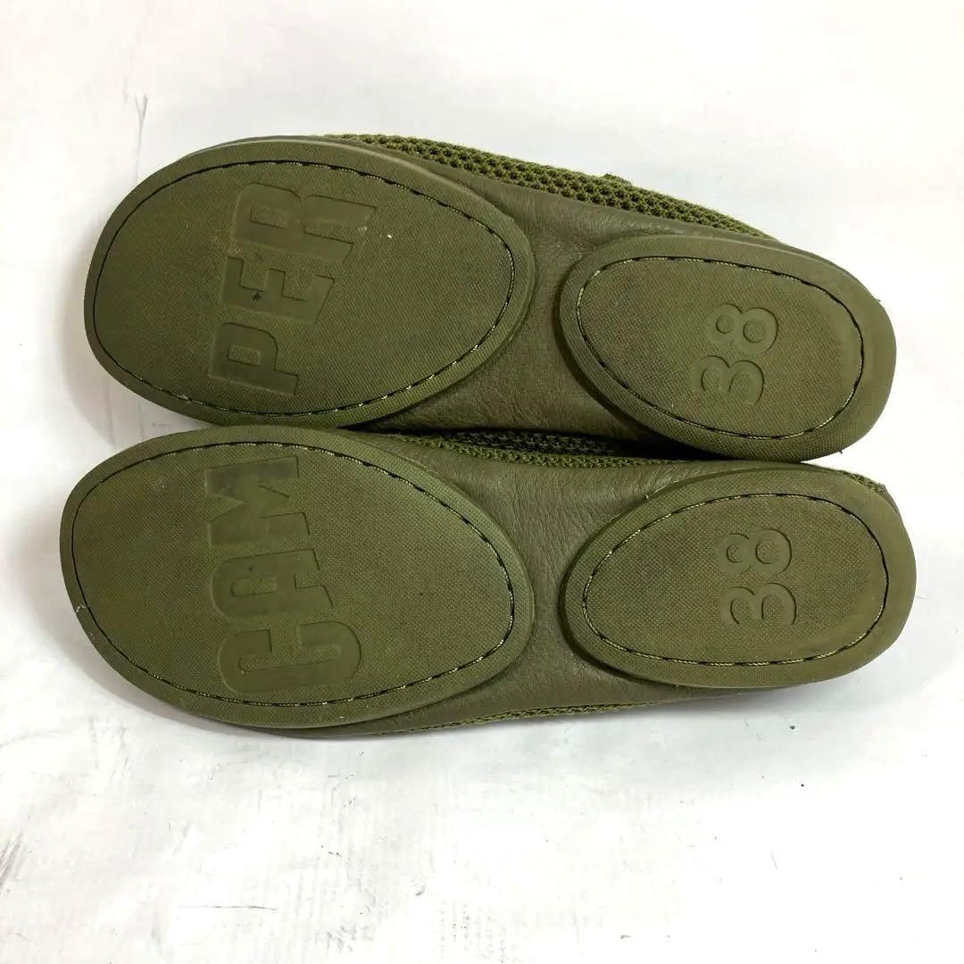 専用★美品 カンペール 【24cm】 ライトニナ フラットシューズ カーキ 38