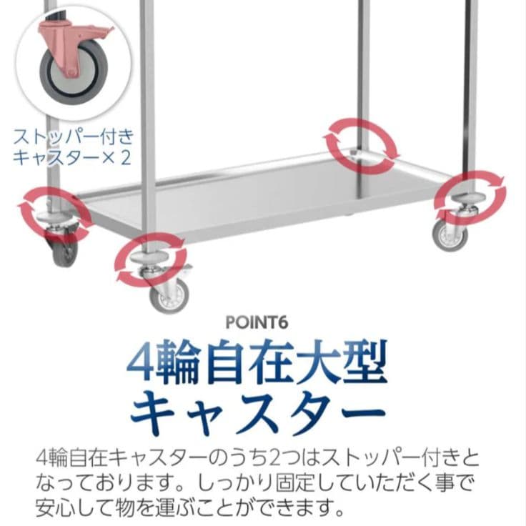 配膳ワゴン 3段 キッチンカート ステンレス ワゴン 収納 キッチンラック