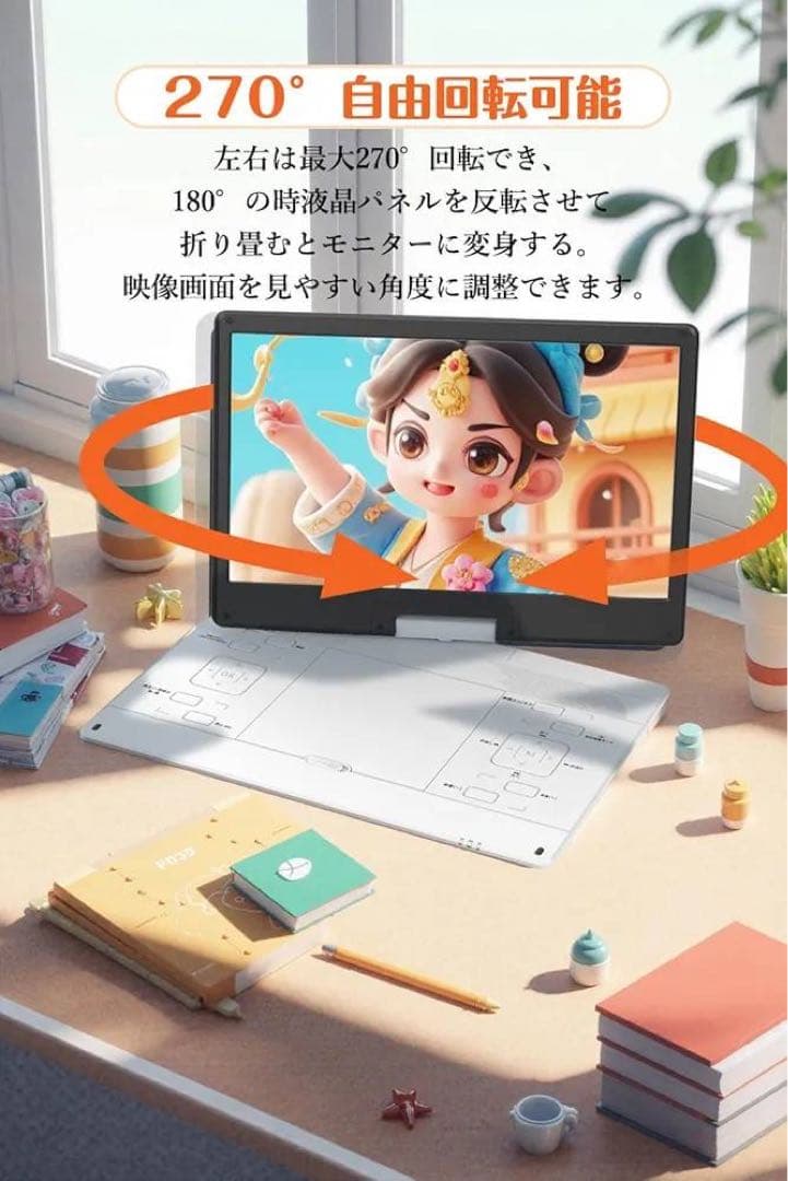 【新品未使用】ポータブルDVD 超大画面 17.9型　プレイヤー15.6インチ