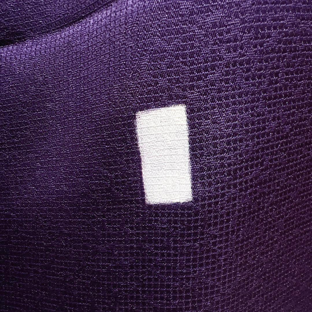 訪問着　藤の花　格子地紋　パープル　着物　025k