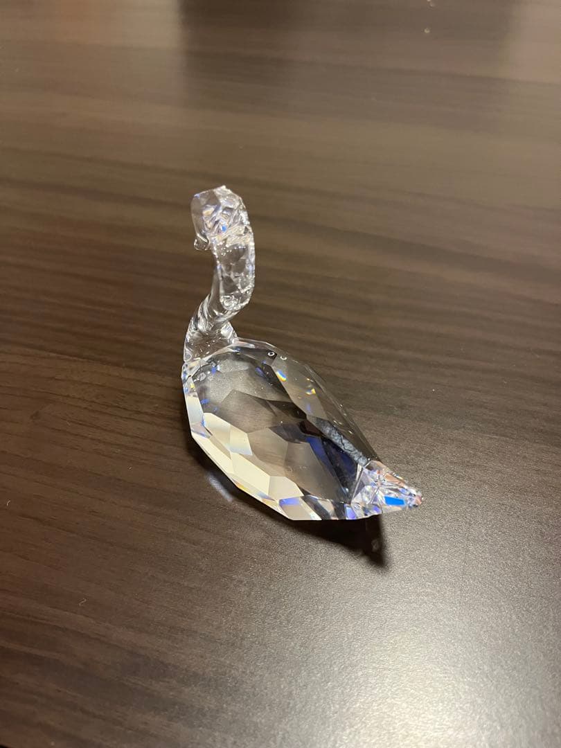 特別価格！ スワロフスキー　スワンのはばたき　クリスタル白鳥 置物ミラー台座付き