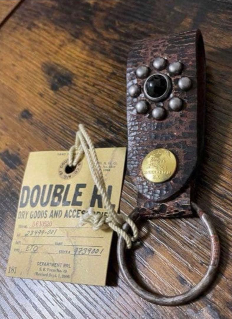 ★RRL★新品未使用★スタッズキーホルダーリング★廃盤★ラルフrrl 生産中止