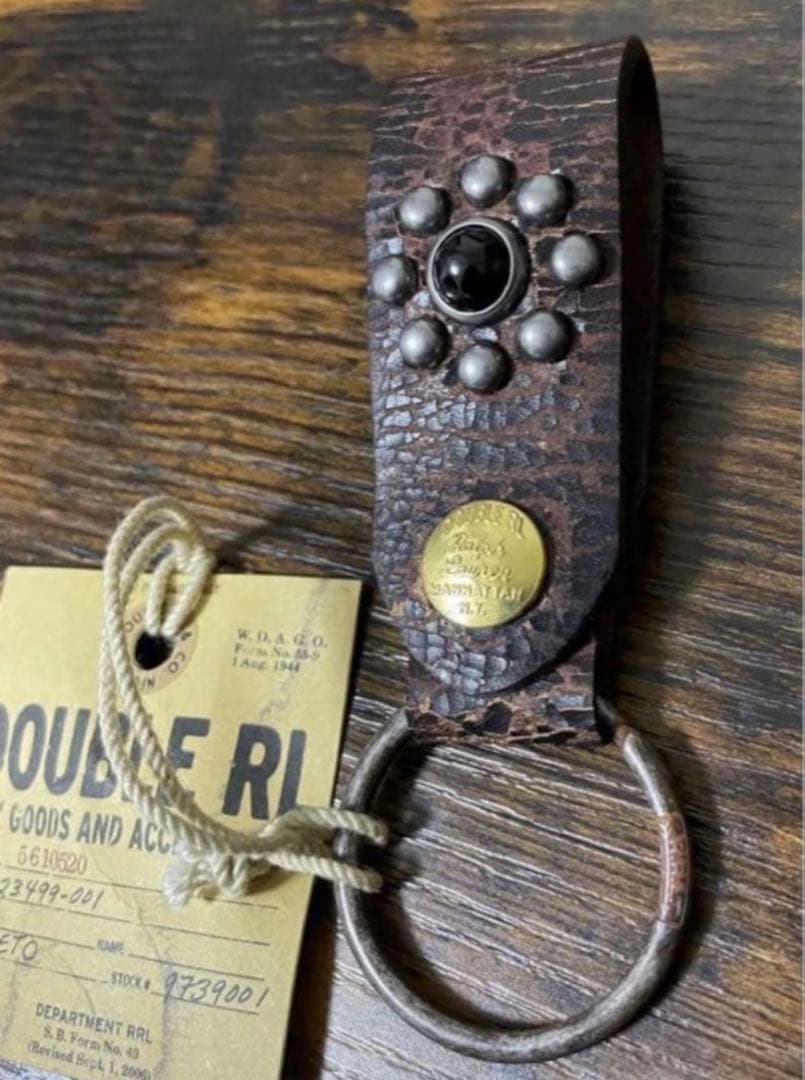 ★RRL★新品未使用★スタッズキーホルダーリング★廃盤★ラルフrrl 生産中止