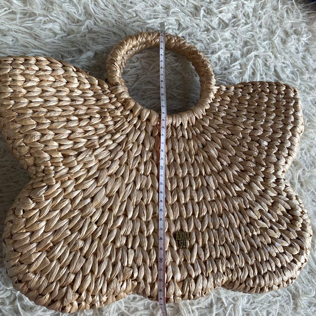 anpcANNA SUI 蝶刺繍 かごバッグ