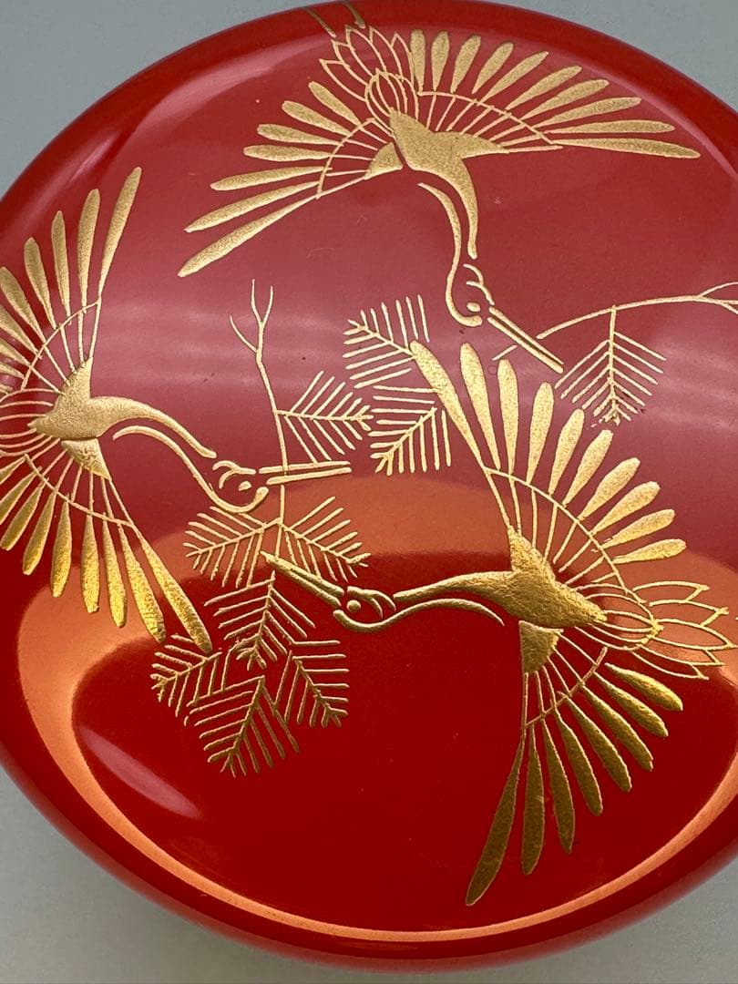 茶道具　棗　西村松雲　松喰鶴