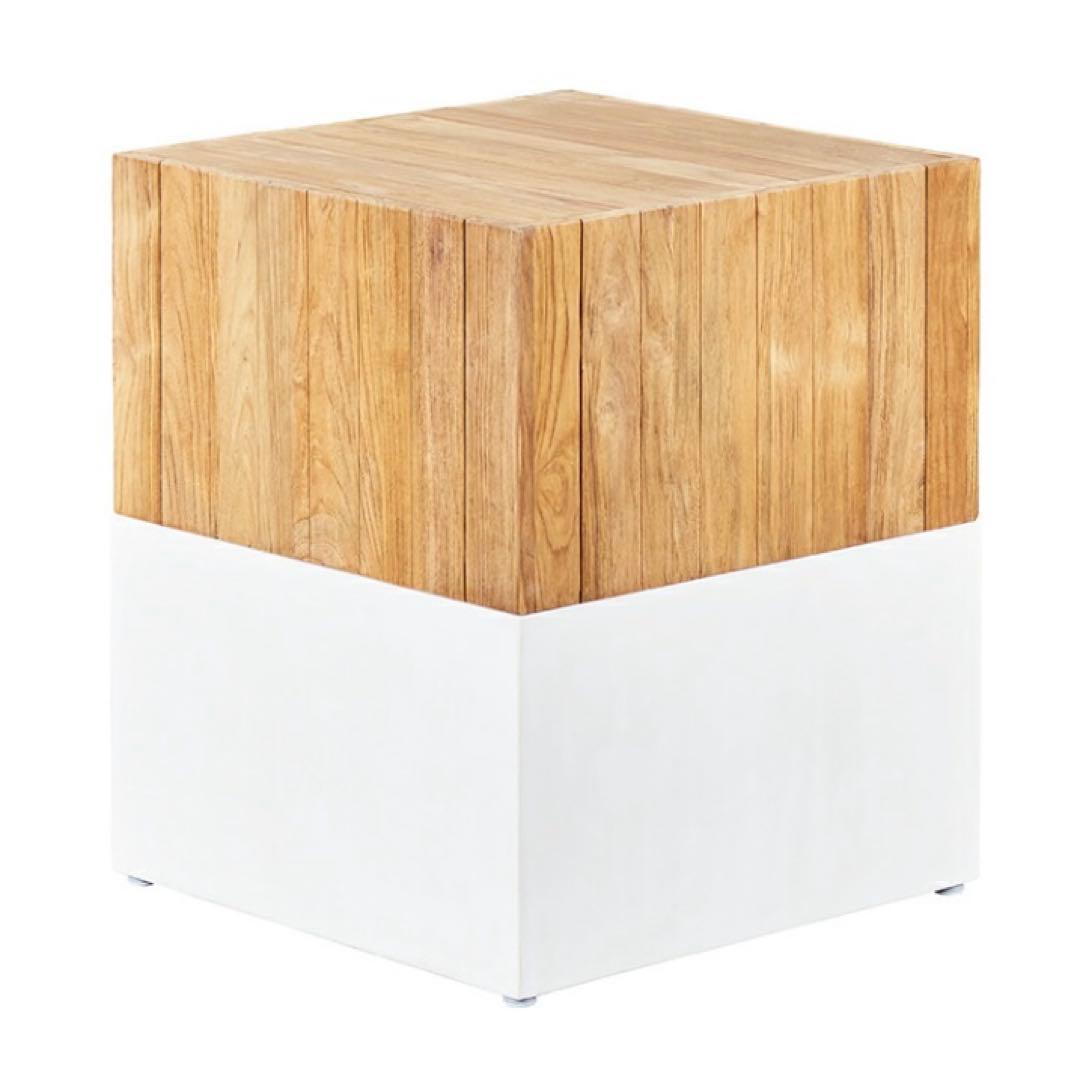 (新品・未開封) サム キューブ テーブル / スツール トップチーク 1個