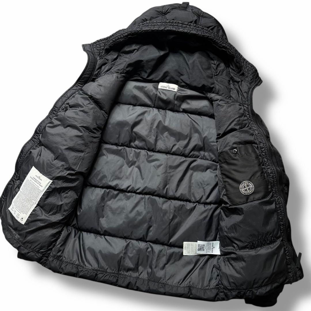 希少 ストーンアイランド ロゴ ダウン アウター ガーメントダイ archive