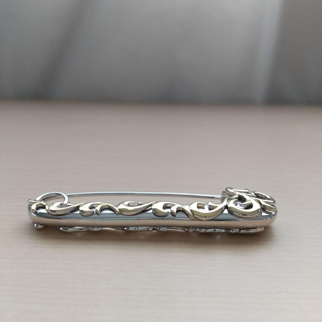 GSTV パラジウムシルバー950天然ホワイトジルコン Miaブローチ