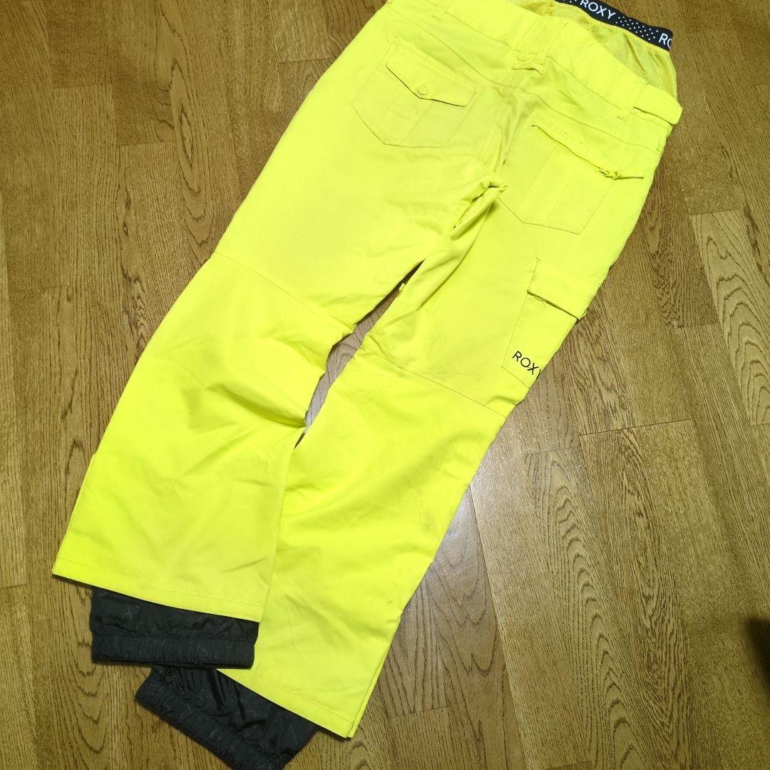 【美品】ROXY　スノボウェア　上下セットアップ　Ｓ　　ブルー　総柄　イエロー