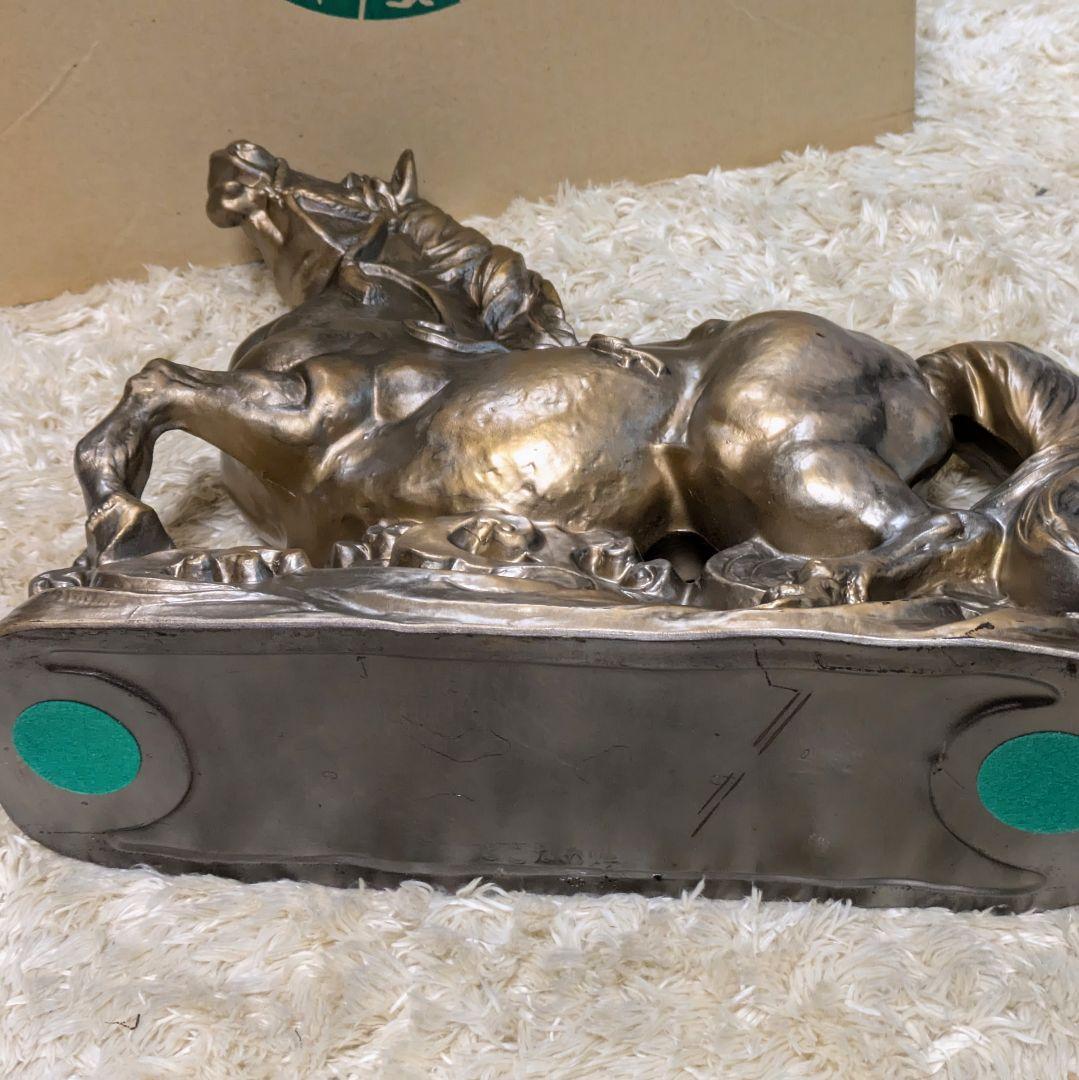 【新品未使用】繁栄招福置物 馬置物 開運 風水 縁起物 陶器 立ち馬 とこなめ焼