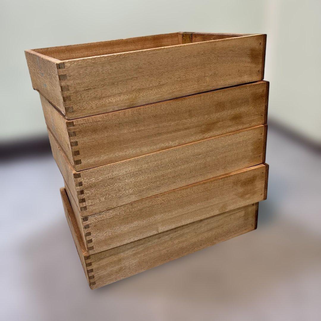 昭和レトロ 木製 5段引き出し｜無垢材 チェスト 大型ラック｜木製取っ手 古道具