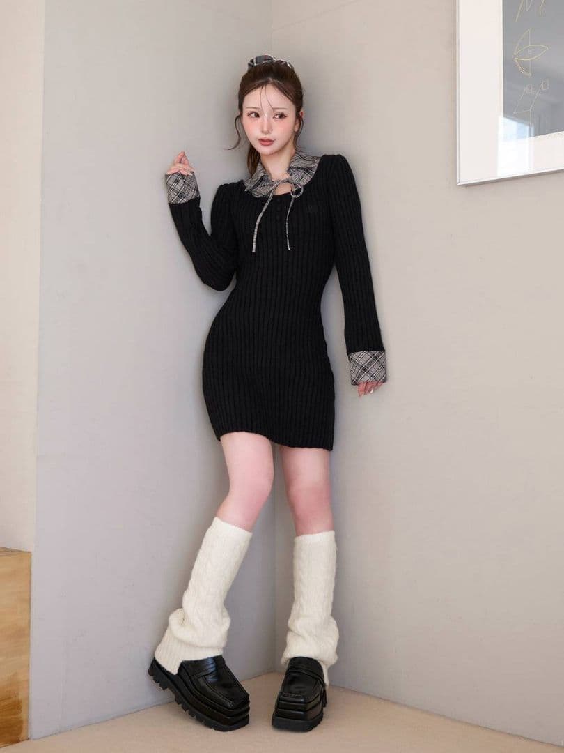 ダーリッチ ルーズリブニットレッグウォーマー 新品タグ付き F