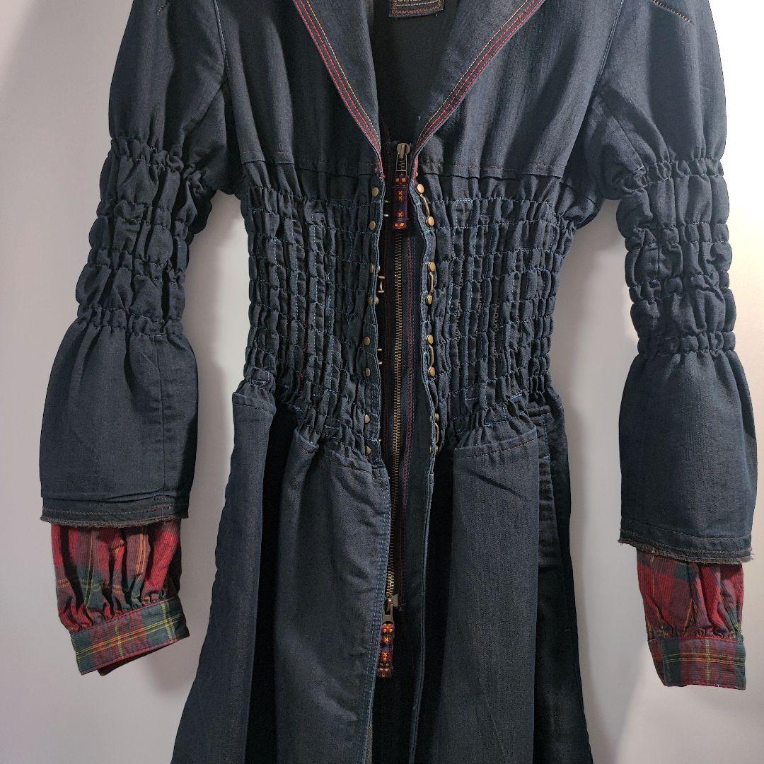 レア 90s 00s マリテフランソワジルボー ワンピース インディゴ チェック