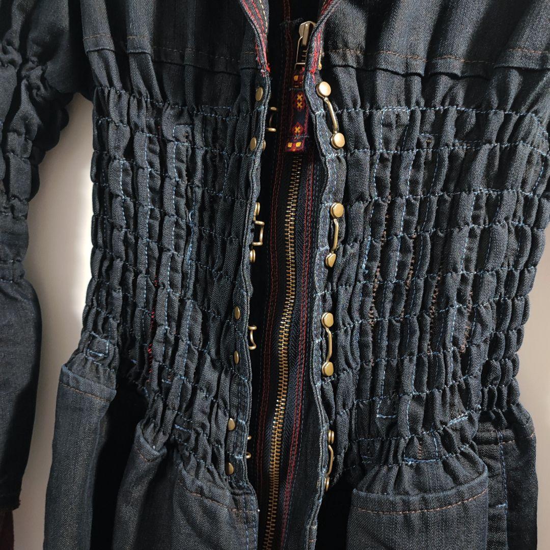 レア 90s 00s マリテフランソワジルボー ワンピース インディゴ チェック